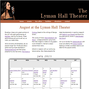 Lyman Theater Calendar